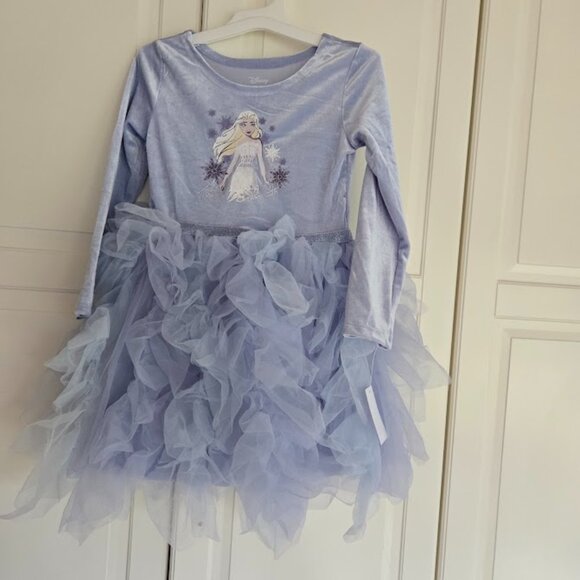 Disney Frozen Elsa Long Sleeve Tutu Dress - Girls size 4T - NEW - Picture 1 of 3
